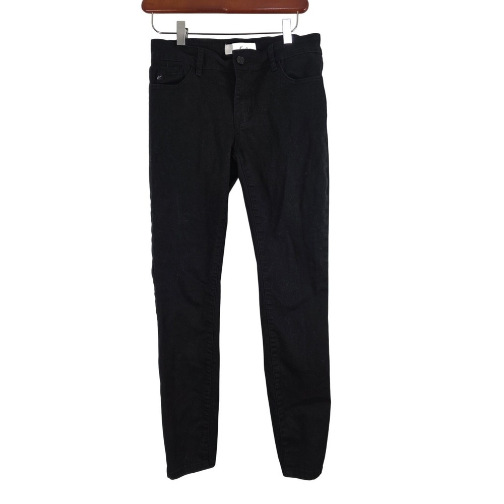 Kancan Jeans 7 Womens Juniors Black Skinny Leg Mid Rise Cotton Blend